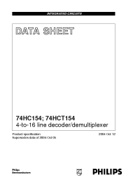 Datasheet 74HC154 manufacturer Philips